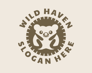 Brown Wild Hedgehog  logo design