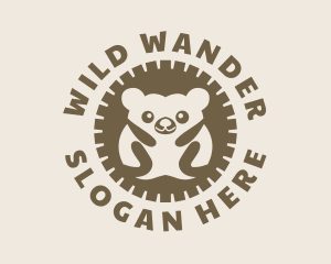 Brown Wild Hedgehog  logo design