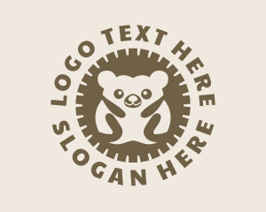 Brown Wild Hedgehog  Logo