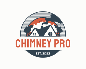 Chimney - Forest House Chimney logo design