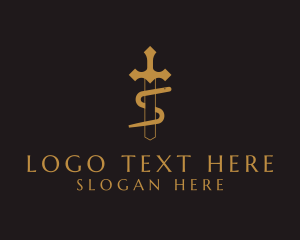 Gold Sword Snake  Logo