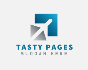 Airplane Shipment Delivery Logo