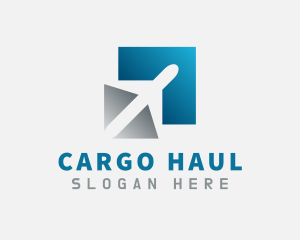 Airplane Shipment Delivery logo design