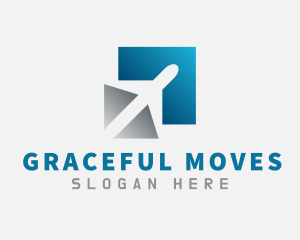 Airplane Shipment Delivery logo design