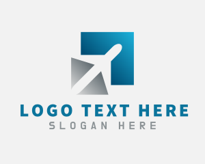 Delivery - Airplane Shipment Delivery logo design