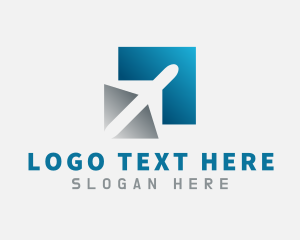 Airplane Shipment Delivery Logo