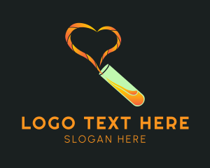 Love Potion - Tube Liquid Heart logo design