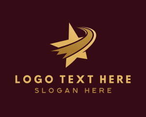 Gold - Star Swoosh Agency logo design