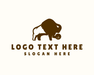 Livestock - Bison Barbell Fitness logo design