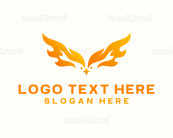 Blazing Phoenix Wings Logo