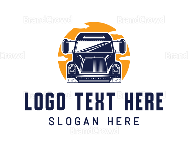 Truck Trail Delivery Logo