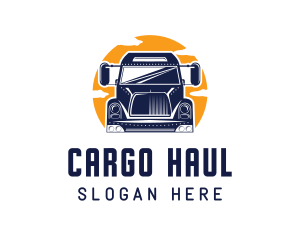 Truck Trail Delivery logo design