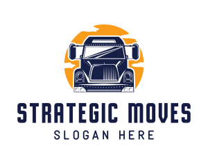 Truck Trail Delivery logo design