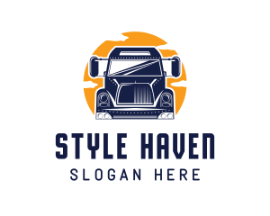 Trailer - Truck Trail Delivery logo design