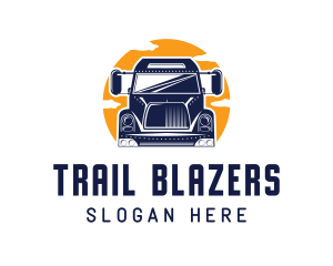 Truck Trail Delivery logo design