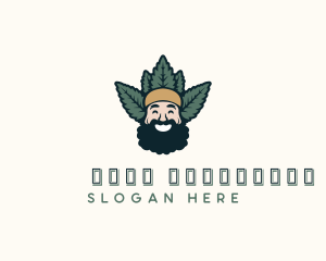 Beard Man Marijuana  Logo