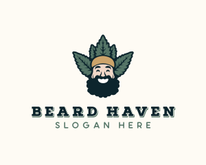 Beard - Beard Man Marijuana logo design