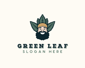 Cannabidiol - Beard Man Marijuana logo design