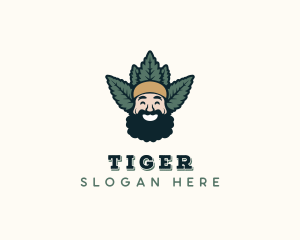 Cbd - Beard Man Marijuana logo design