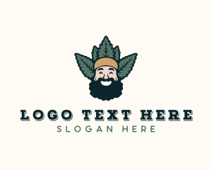 Beard Man Marijuana  Logo