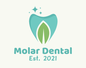 Molar - Mint Dental Tooth logo design