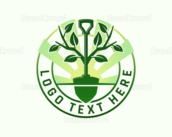 Tree Shovel Plant Logo