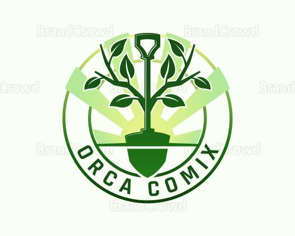 Tree Shovel Plant Logo