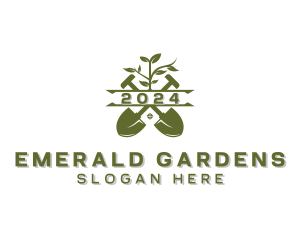 Landscaping Garden Shovel logo design