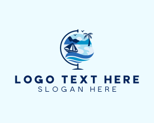 Leaving - Global Cruise Ship Travel logo design