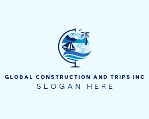 Global Cruise Ship Travel logo design
