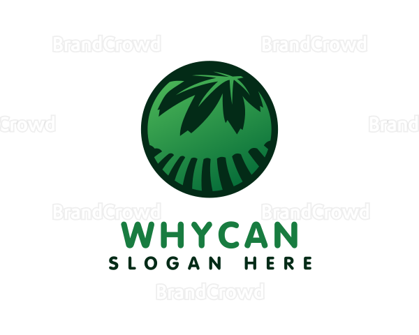 Cannabis Field Leaf Logo