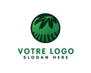Cbd - Cannabis Field Leaf logo design