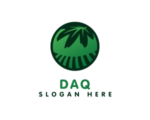 Dispensary - Cannabis Field Leaf logo design