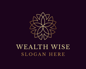 Luxe - Gold Mandala Flower logo design