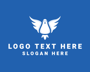 Wings - Freedom Dove Pigeon logo design