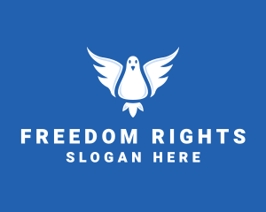 Freedom Dove Pigeon logo design