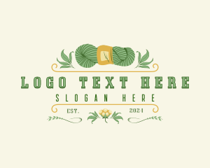 Knitting - Elegant Cotton Yarn logo design