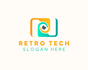 Retro Camera Photo Booth logo design