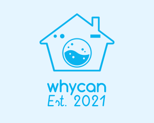 Washer - Blue Laundry House logo design