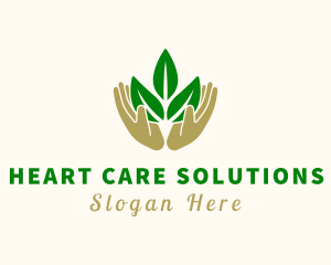 Caring Hands Plant logo design