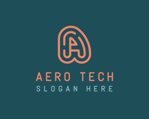 Business Tech Letter A logo design