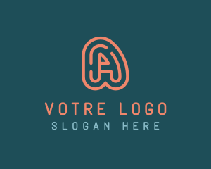 Customer Service - Business Tech Letter A logo design