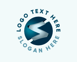 Cyberspace - Digital Media Letter S Sphere logo design