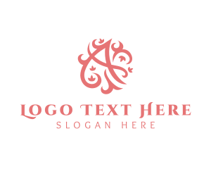 Calligraphy - Pink Boutique Letter A logo design
