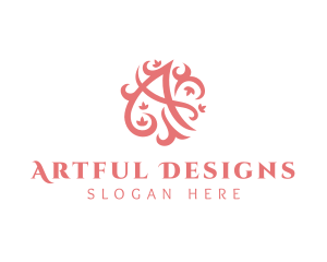 Pink Boutique Letter A  logo design