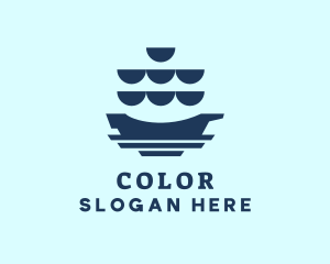 Sail Galleon Ship Logo