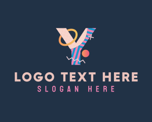 Crafty - Pop Art Letter Y logo design