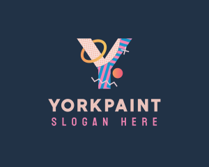 Pop Art Letter Y logo design