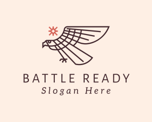 Infantry - Wildlife Flying Eagle logo design