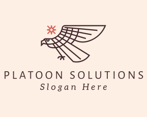 Platoon - Wildlife Flying Eagle logo design